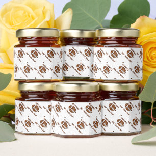 Football second year down boy birthday honey jar favors