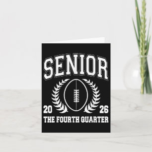 Football Senior Cl Of 2026 High School Senior 4th Card