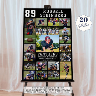 Football Senior Night 20 Photo Collage Graduation Foam Board
