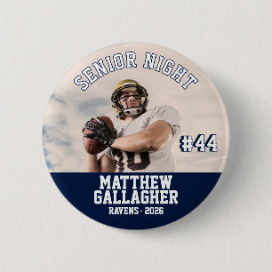 Football Senior Night Custom Player Photo  Button