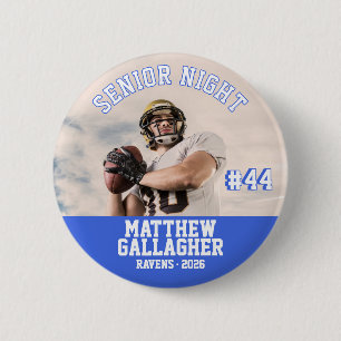 Football Senior Night Custom Player Photo Button
