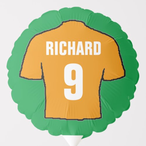 Football shirt design in old gold balloon