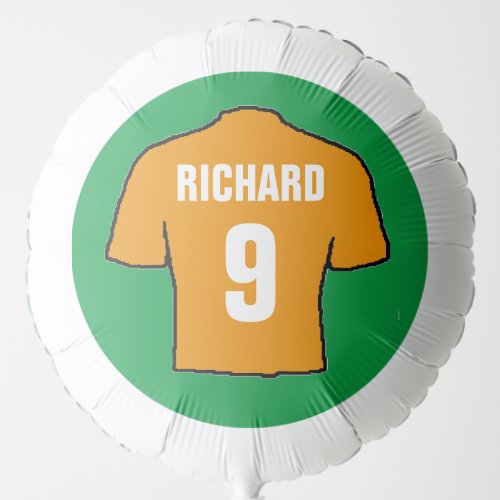 Football shirt design in old gold balloon