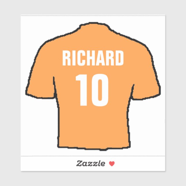 Football shirt design in old gold. sticker (Sheet)