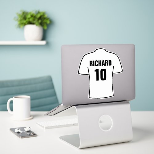 Football shirt design in White Sticker