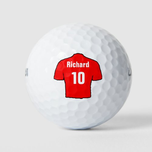 Football Shirt Design on Football Fans Golf Balls