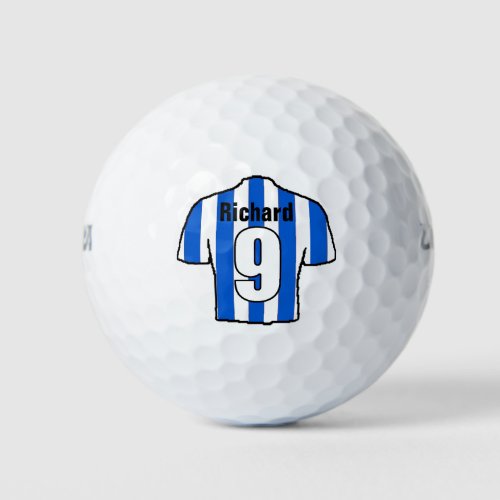 Football Shirt Design on Football Fans Golf Balls