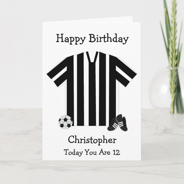 Football Shirt Design Personalised Card (Front)