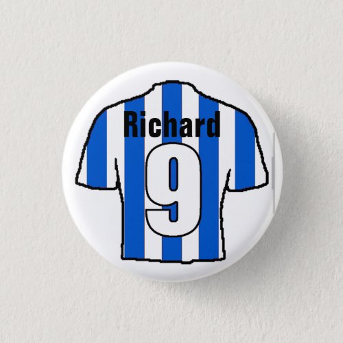 Football Shirt Design to Personalise Button