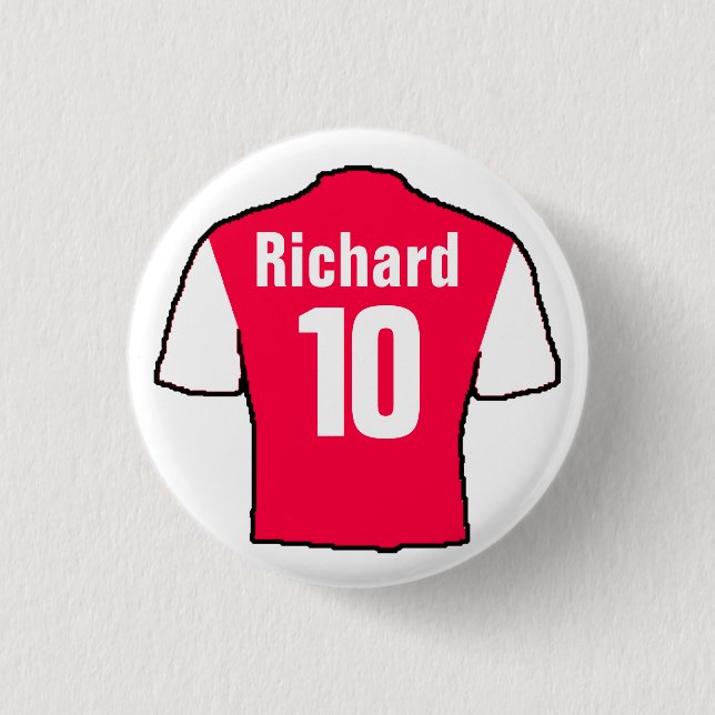 Football Shirt Design to Personalize. Button (Front)