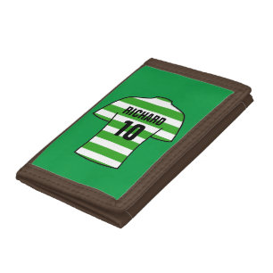 Football Shirt in Green Hoops Tri-fold Wallet