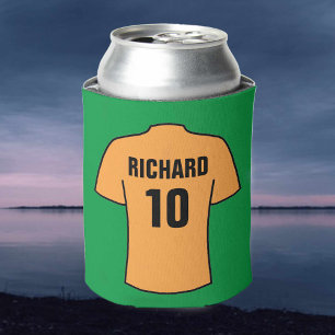 Football Shirt in Orange Can Cooler