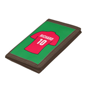 Football Shirt in Red Trifold Wallet