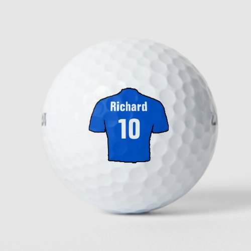 Football Shirt with Name and Number Golf Balls