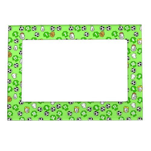 Football Shirts in Green Magnetic Photo Frame