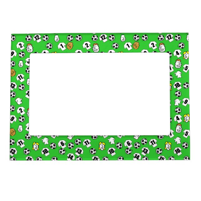 Football Shirts in White Magnetic Picture Frame (Front)