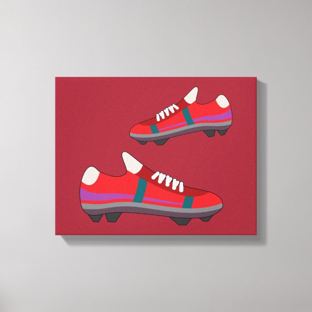Football Shoes Canvas Print (Front)