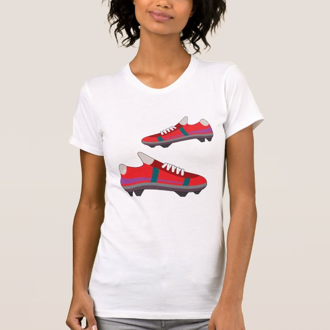 Football Shoes Womens T-Shirt (Front)