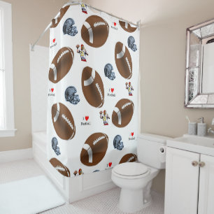 Football shower curtain