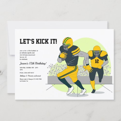 Football Silhouettes Invitation