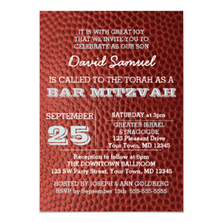 Football Silver Bar Mitzvah Invitation