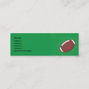 Football - Skinny Mini Business Card by ZazzleProfileCards at Zazzle