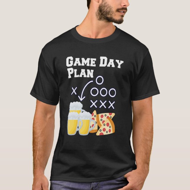 Football Snacks Game Day Plan T-Shirt (Front)
