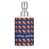 Football Soap Dispenser and Toothbrush Holder Set (Front)