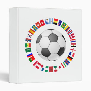 FOOTBALL SOCCER 2018 TEAM FLAGS SYMBOL CIRCLE BINDER