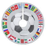 FOOTBALL SOCCER 2018 TEAM FLAGS SYMBOL CIRCLE BRUSHED POLYESTER TREE SKIRT