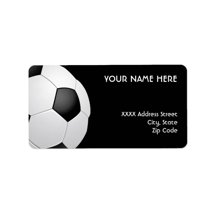 Football Soccer Address Labels Zazzle Com