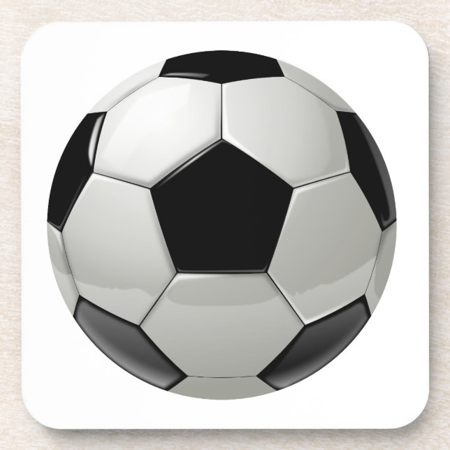 Football Soccer Ball Beverage Coaster (Front)