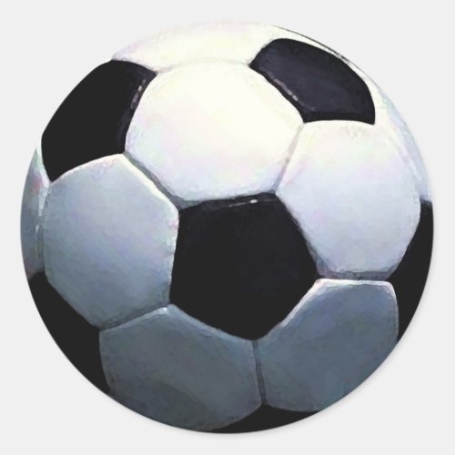 Football _ Soccer Ball Classic Round Sticker