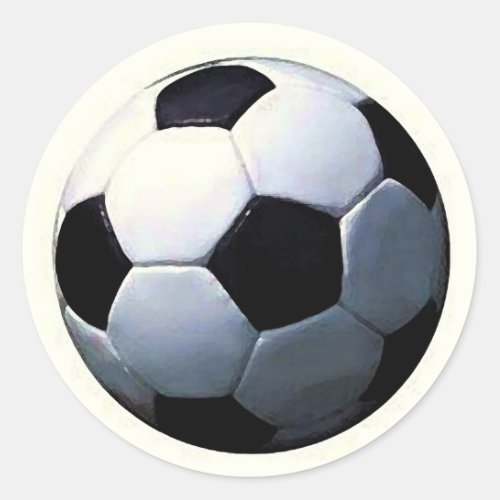 Football _ Soccer Ball Classic Round Sticker