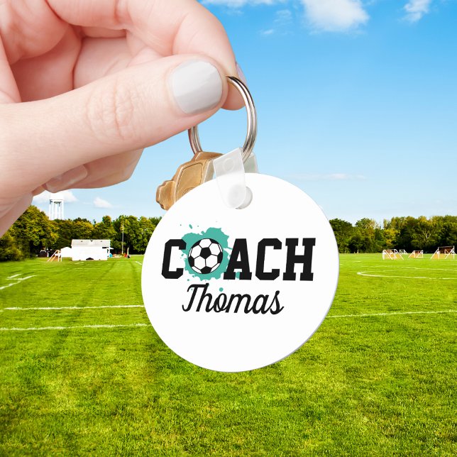 Football | Soccer Ball Coach or Player Name Keychain (Creator Uploaded)