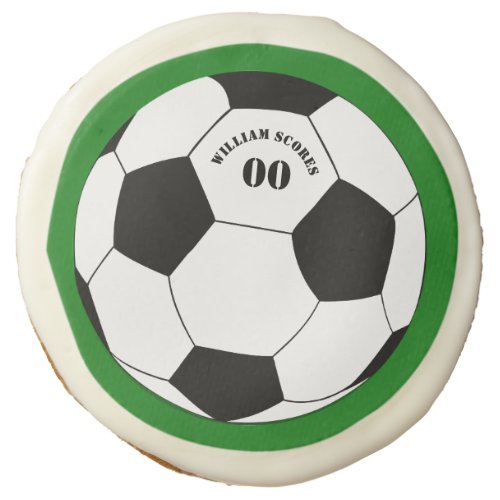 Football  Soccer Ball Cookies with Name  Number
