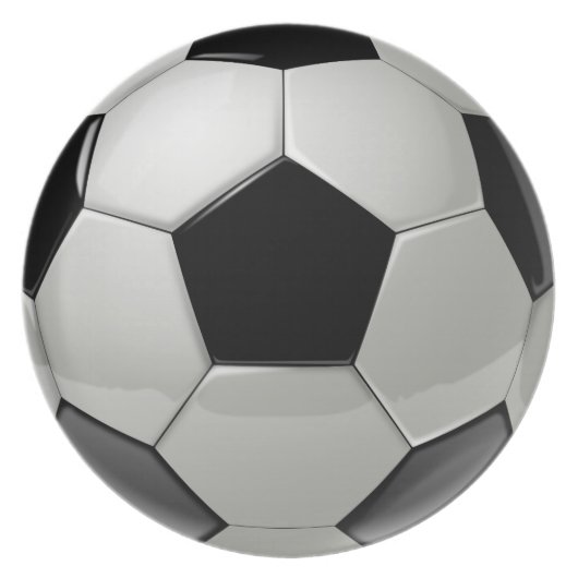 Football Soccer Ball Dinner Plate (Front)