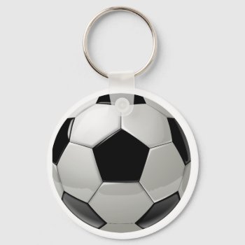 Football Soccer Ball Keychain by Theraven14 at Zazzle