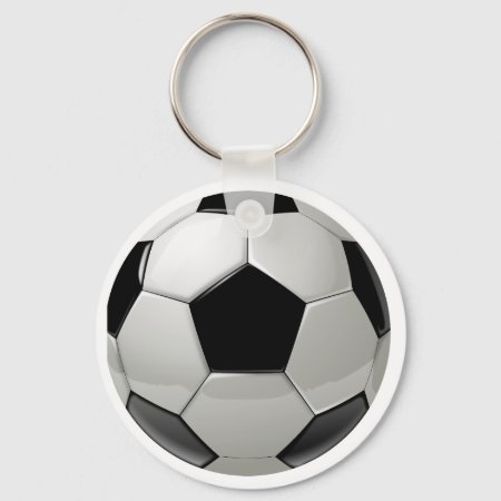 Football Soccer Ball Keychain