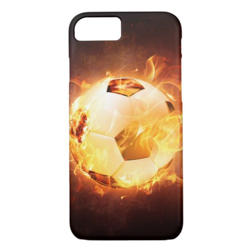 Football Soccer Ball on Fire iPhone 87 Case