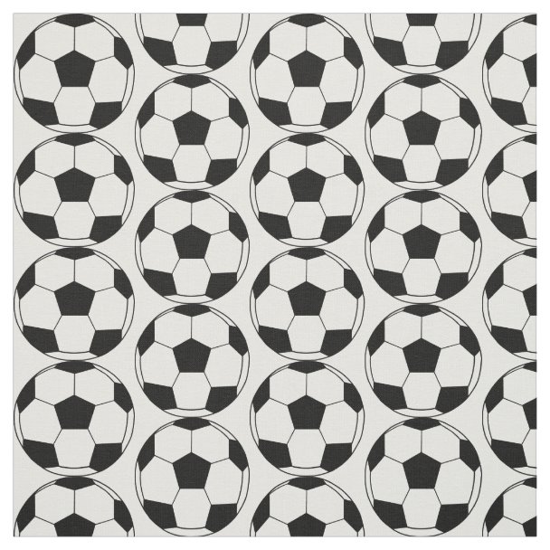 Soccer ball pattern fabric | Sport textile print | Zazzle