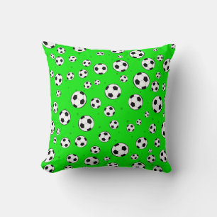 Football / Soccer Ball Seamless Pattern Throw Pillow