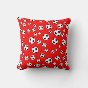 Football / Soccer Ball Seamless Pattern Throw Pillow