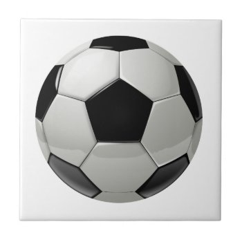 Football Soccer Ball Tile by Theraven14 at Zazzle