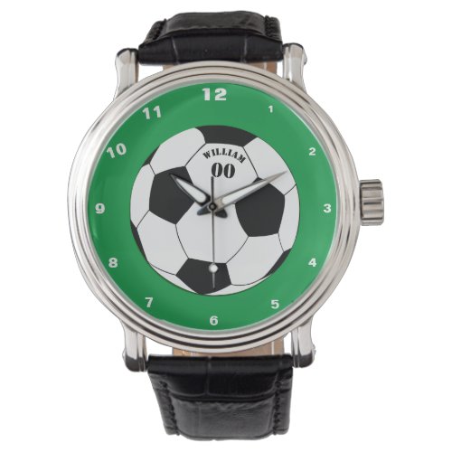 Football  Soccer Ball Watch with Name  Number