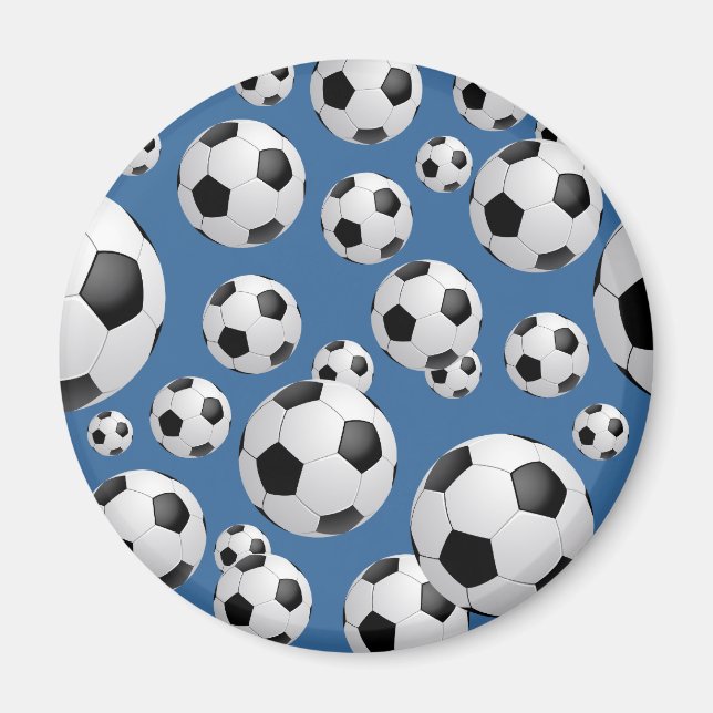 Football Soccer Balls Magnet (Front)