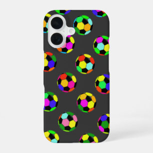 football - soccer balls pattern iPhone 16 case