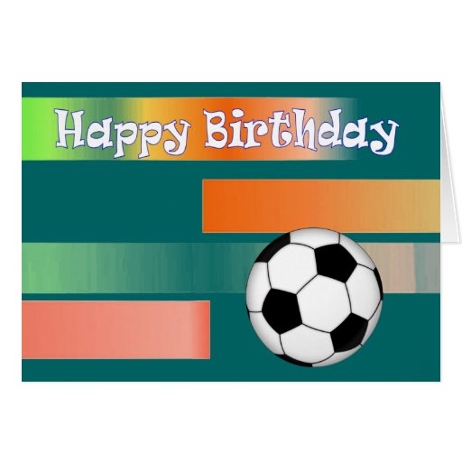 Football Soccer birthday Greeting Card | Zazzle