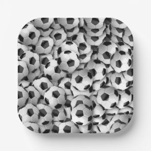Football Soccer Birthday Sport Theme Pattern Paper Plates