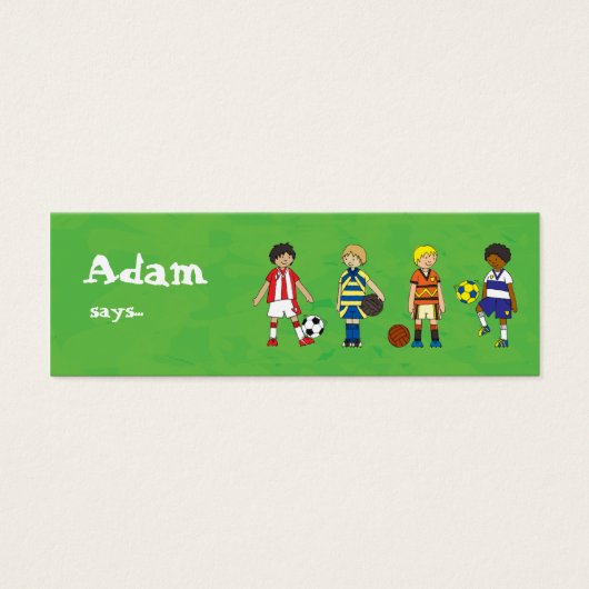 Football Soccer boys party loot bag thank you (Front)